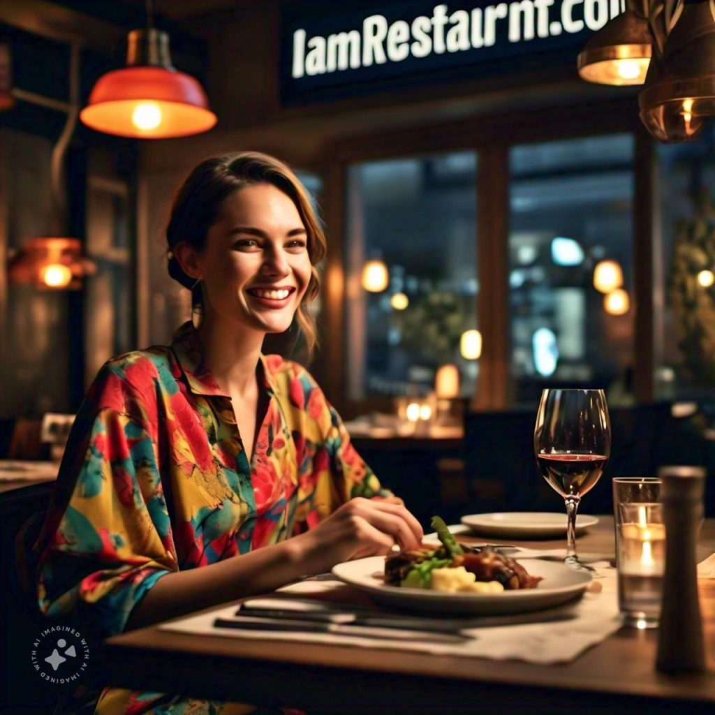 A is dining at IamRestaurant.com